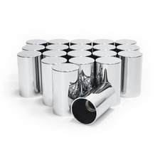 20 Pack Lug Nut Covers, 33mm by 3-1/2" Thread On Flat Top Cylinder Nut Cover
