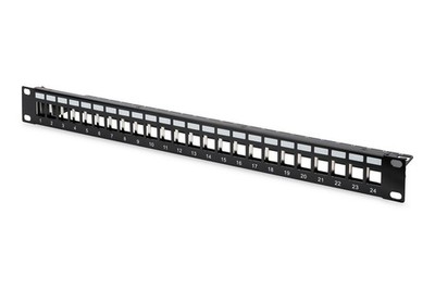 Digitus 764737 Modular Patch Panel Shielded 24-Port, Blank, 1U, Rack Mount, ~E~