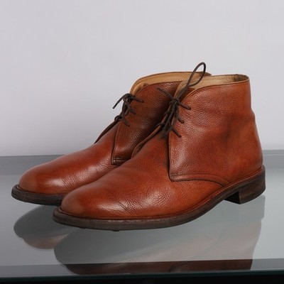 Barker England Dainite Brown Leather Chukka Boots
