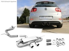  Racing-Komplettanlage ab Kat R32-Design VW Golf 5 2x90mm rund eingerollt