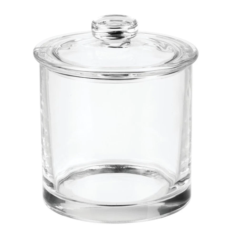 Small Glass Apothecary Jar, Clear Vanity Jar - thumbnail 3