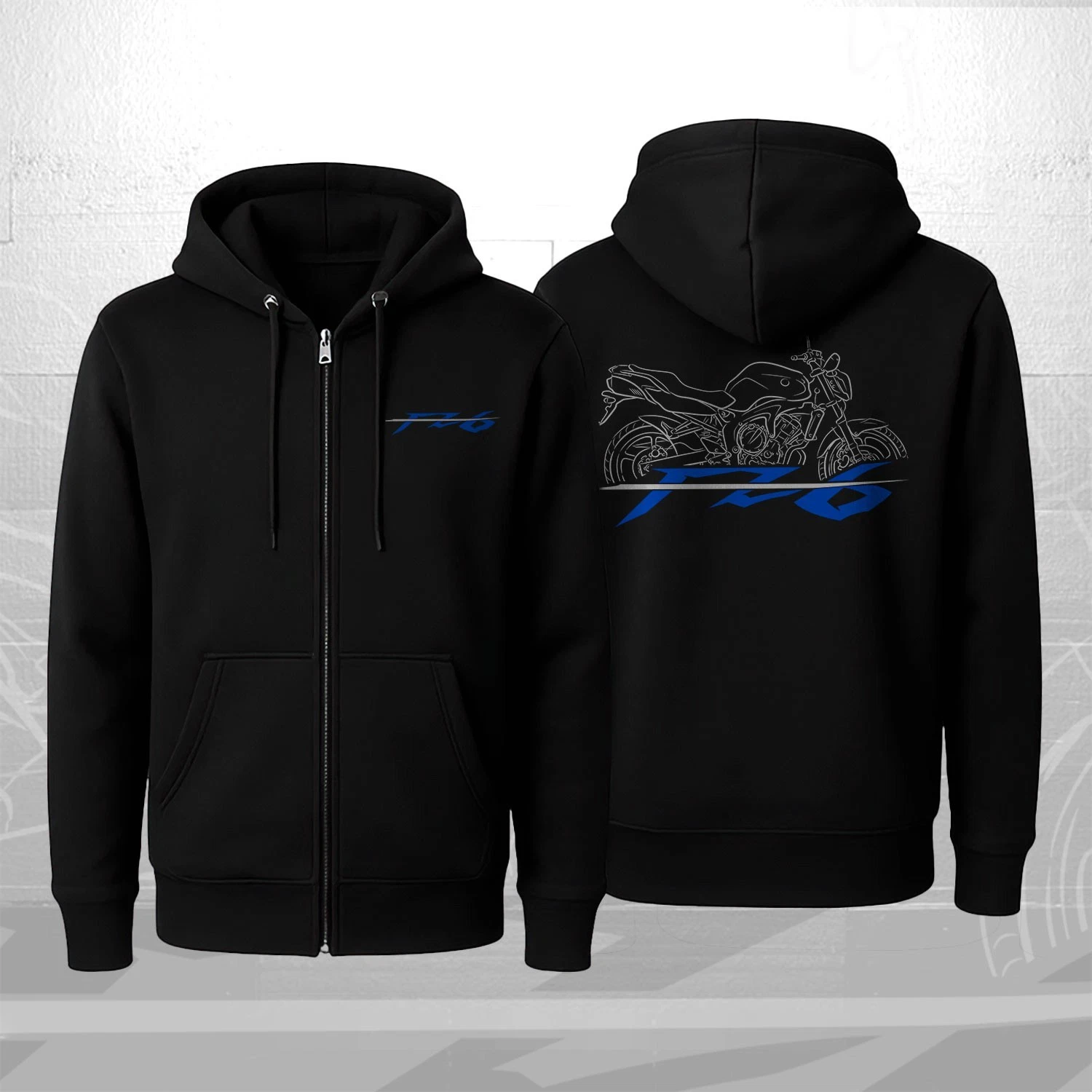 For Yamaha FZ6-N = FZ6 2004-2009 fans - Motorcycle ZIP Hoodie