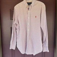 Polo Ralph Lauren Classic Fit Men's Medium Plaid Long Sleeve Shirt