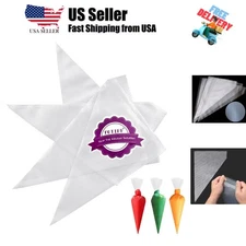 Thickened 100pcs/set Disposable Pastry Bag Icing Piping Bag Cake Cupcake Deco...