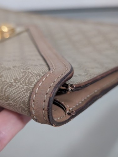 Echte Vintage Celine Macadam Triomphe Blason Clutch Tasche beige - Bild 6 von 13
