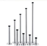 TüRstopper Wandschutz 9.5Cm Edelstahl Wandmontage Gummipuffer