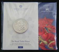 2026 The Royal Dragon Tudor Beasts Uk £5 Bu Coin Royal Mint Sealed Pack In Stock