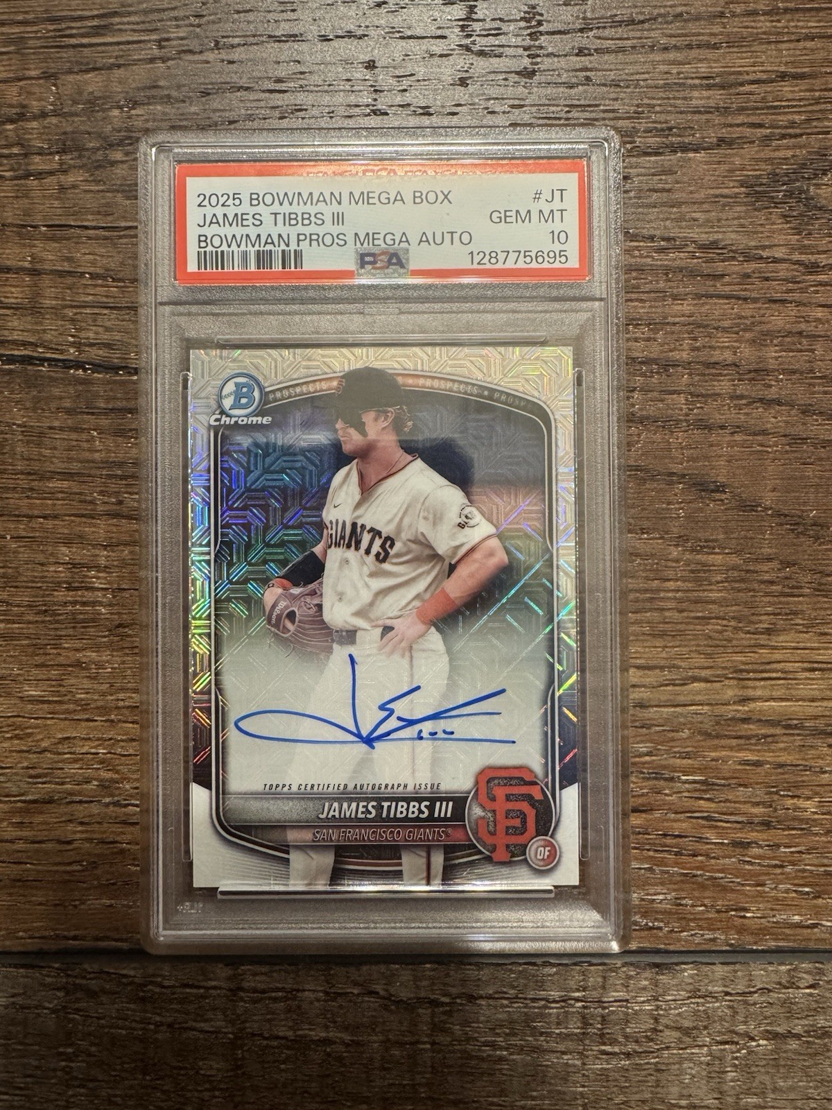 James Tibbs III 2025 Bowman Pros Mega Auto PSA 10