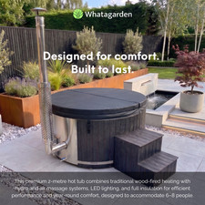 Modern Looking Wood Fired Hot Tub 6-8 persons Delivery in 2-3 days