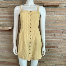Forever 21 Strappy Yellow Mini Sun Dress Small