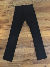The Unbranded Brand Selvedge 14oz Black Denim Jeans Size 28x33 UB344