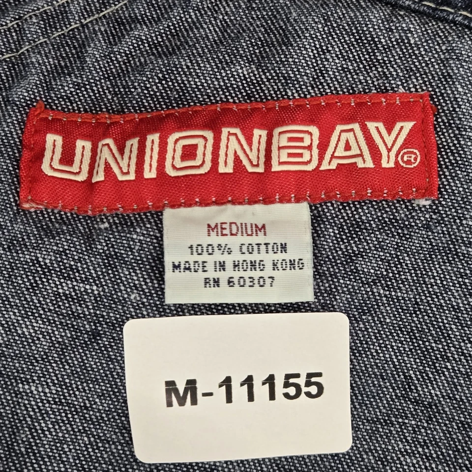 Mono de mujer Unionbay vintage M azul denim carpintero 29" entrepierna años 90 Y2K Foto 2 de 4