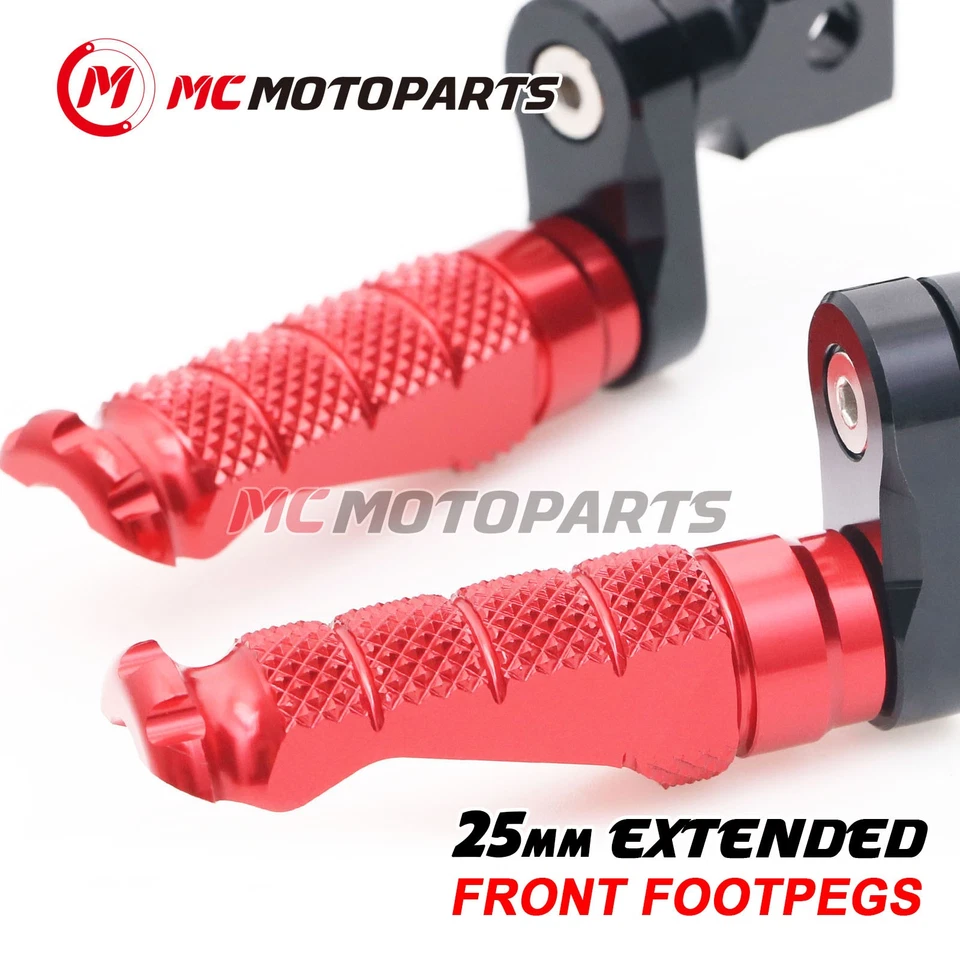 CNC 25mm Extension Front Foot Pegs For FZR600 R FZR750 TZR250 YZF750 R/SP - Image 3 of 4