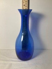 Lightweight cobalt blue glass vase 9