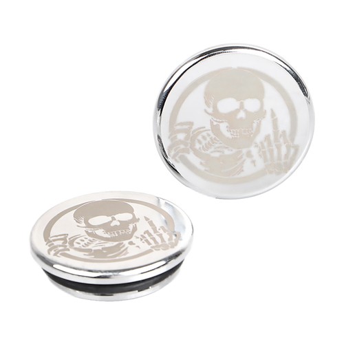 Skull Swingarm Pivot Bolt Cover Fit For Harley Road King Street Glide FLHX FLHXS - Picture 9 of 13