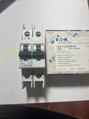 EATON FAZ-C15/2-NA-DC 250VDC, 15A, VDC, 2pol, NEW