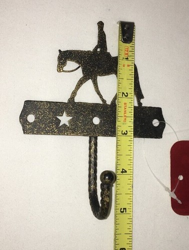 Tough1 Bronze Black Western Horse Rider Metal Hooks 5" x 4" NWTS! - Picture 2 of 3