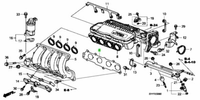 2009-2013 Honda Jazz Fit Sport Intake Manifold Gasket | 17105-RB0