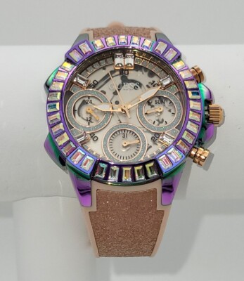 Guess GW0313L4 Ladies Sport Multifunction Baguette Crystal Watch 36mm