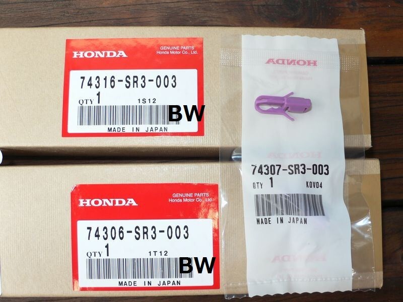 Honda Genuine Civic EG6 Roof Molding L & R With Clip 74306SR3003