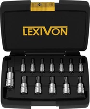 13-Piece Security Torx Bit Socket Set Premium S2 Alloy Steel with Storage Case