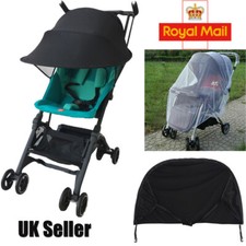 Baby/Child Pushchair Stroller Pram Buggy Sun Shade Canopy Cover Universal Black