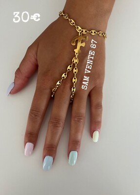 Bracelet Chaîne De Main (Passe Main) En Acier Inoxydable Doré - Bohème - NEUF Avec étiquettes