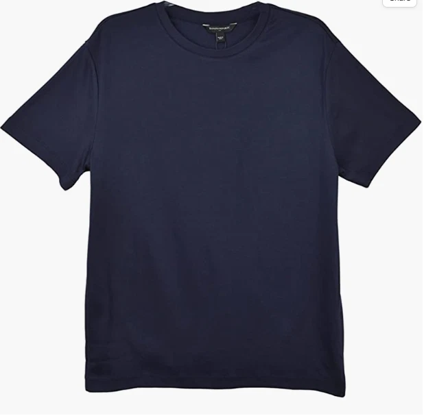 MEN SIZE XL BANANA REPUBLIC LUXE TOUCH PERFORMANCE T SHIRT SHORT SLEEVE NAVY NWT