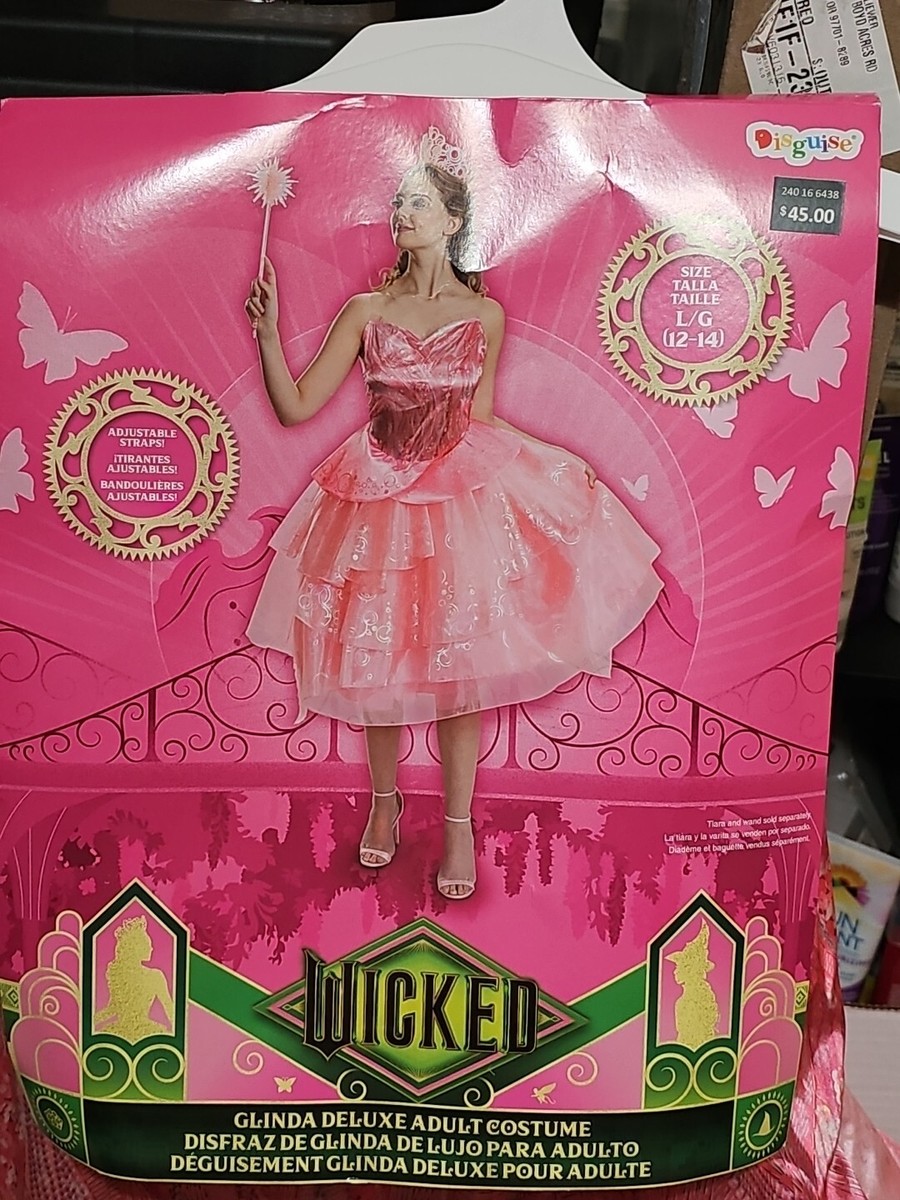 Wicked (2024) Glinda DELUXE Good Witch ADULT Costume~Size L