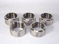 NEW 1-1/4" Threaded 150 Stainless Steel 304 Half Coupling Qty 5