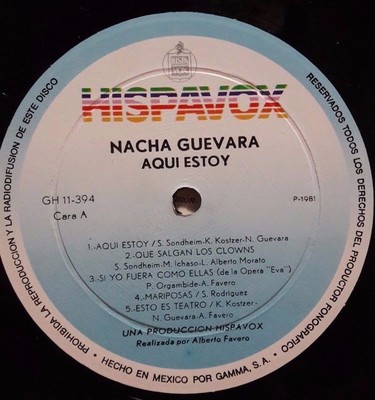 aqui estoy / nacha メキシコ盤LP