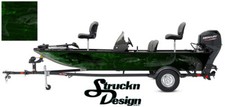Pike Walleye Grunge Green Graphic Fishing Vinyl Bass Fish Wrap Kit Decal Boat