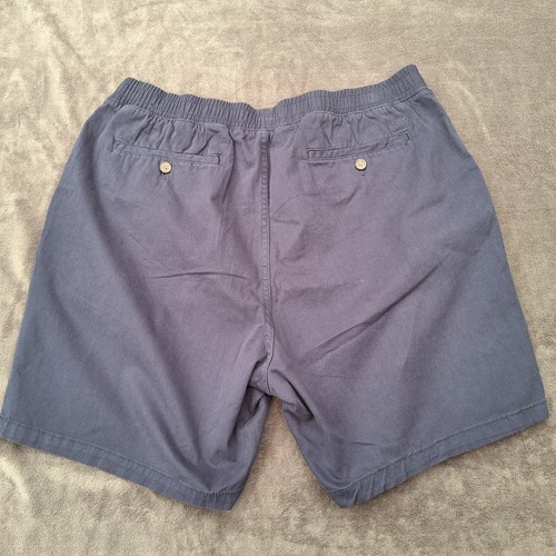 Crew Clothing Co. Chino Shorts 2XL XXL Waist 40” Navy Men's Flat Front Slash Po - Picture 3 of 7