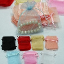 100pc Mix Colors Wedding Party Jewelry Gift candy Organza Pouch Wrap Bags NEW