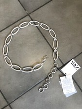 Cintura catena Zara argento strass 32” nuova con etichetta #B26