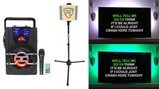Technical Pro WASP420 Bluetooth Karaoke Machine System w/TV LED's  Mic  Stand