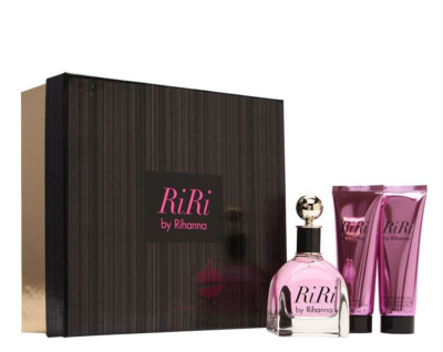 RiRi Perfume by Rihanna 3 pc Set-3.4 oz EDP SP+3.0 oz Body Lotion+S/Gel
