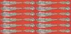 Violet by Wallace Sterling Butter Spreader flat handle Set 12 pcs large 6 1/8"