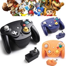2.4G Wireless Game Controller w/ Adapter Wavebird For Gamecube Classic GC NGC US