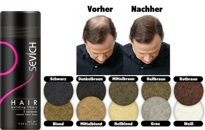 Sevich Streuhaar Schütthaar 25g Streuer Streudose Haarfasern bei Haarausfall XXL