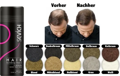 Sevich Streuhaar Schütthaar 25g Streuer Streudose Haarfasern bei Haarausfall XXL
