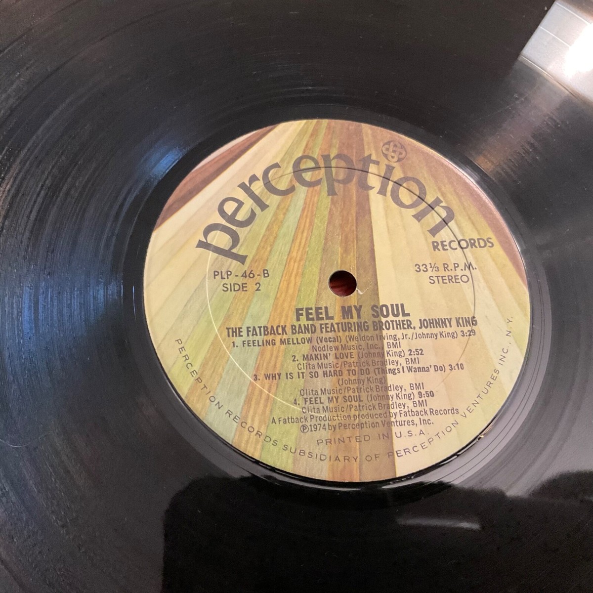 米LP Fatback Band, Johnny King Feel My Soul PLP46 Perception Records /00260 FATBACK BAND FT. BROTHER JOHNNY KING LP FEEL MY SOUL