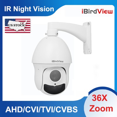 SONY307 36X Zoom 1080P AHD PTZ Speed Dome Camera Support CVI/TVI/CVBS IR80M US