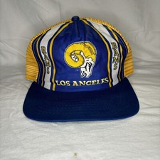 Vintage 80's Los Angeles Rams NFL New Era Trucker Snapback Hat