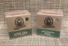 Dr. Squatch Bar Soap Pine Tar, Spearmint Basil - Two Scents LOT of 4 - 5oz Bars