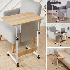 Overbed Bedside Table on Wheels Computer Laptop Desk Sofa Couch Tray Side Table