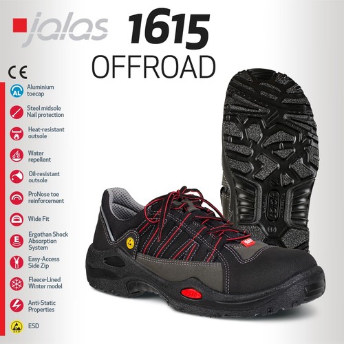 Mens Safety Trainers Shoe Protective Wide Fitting Comfort Jalas 1615 E