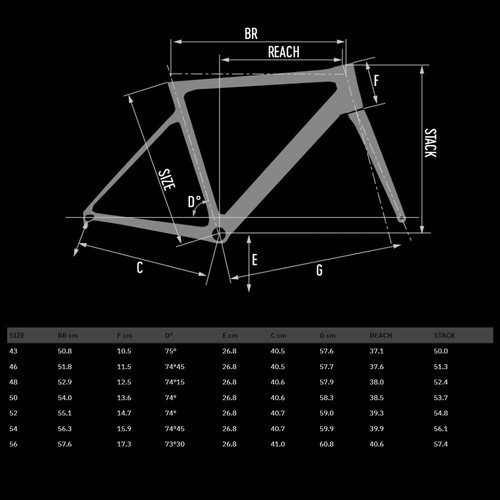 2020 DEROSA ROADBIKE MERAK DISK Brake Frame Set Black Glossy 48 size - Picture 2 of 9