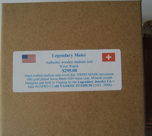 Legendary Man® old Yankee Stadium seat dial watch Gift USA Built. - Picture 9 of 9