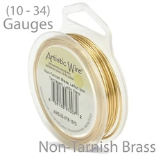 Non-Tarnish Brass Artistic Craft Wire - Round Wire (10 - 34 Gauge Wires)